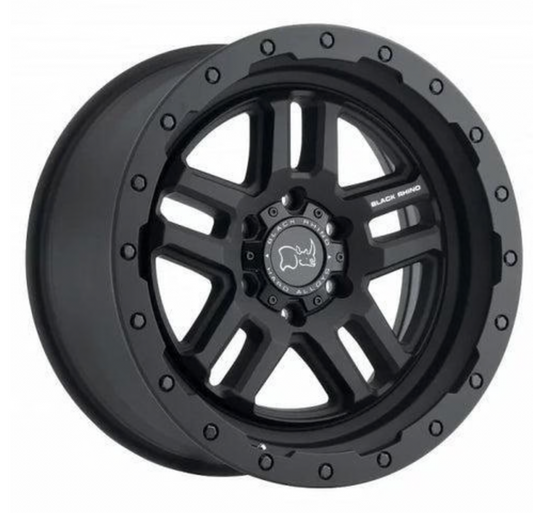 llantas 17x9.5 6x139.7/-18 black rhino barstow matte black - RunaX