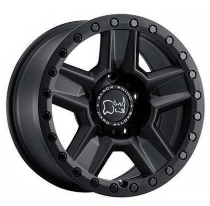 llantas 17x8.5 6x139.7/-18 black rhino ravine matte black - RunaX