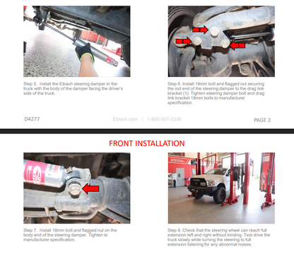 amortiguador dirección eibach ram 2500 14 24