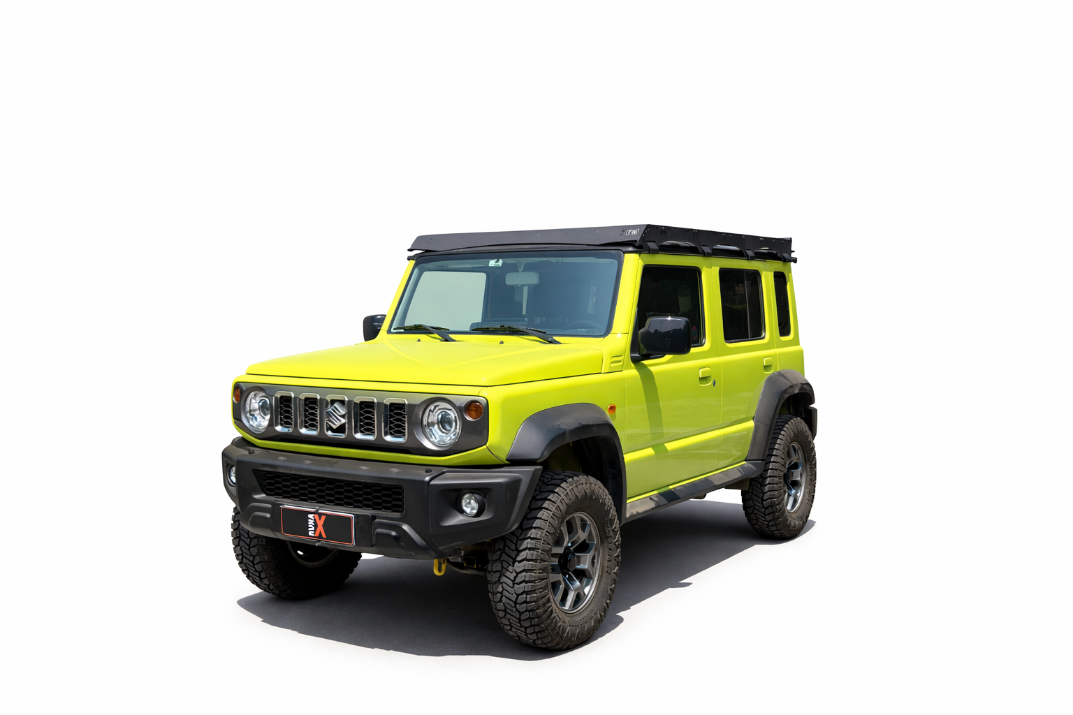 Suzuki Jimny - Suspensión Proshock - Neumáticos Radar - Rack de techo TRG - RunaX