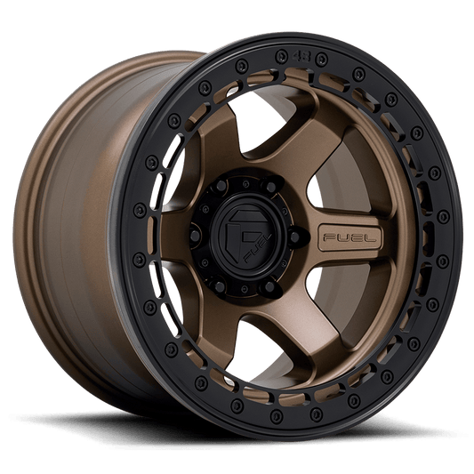 llantas fuel block beadlock 17x9 6x139.7 -15 106.1 matte bronze black ring - RunaX