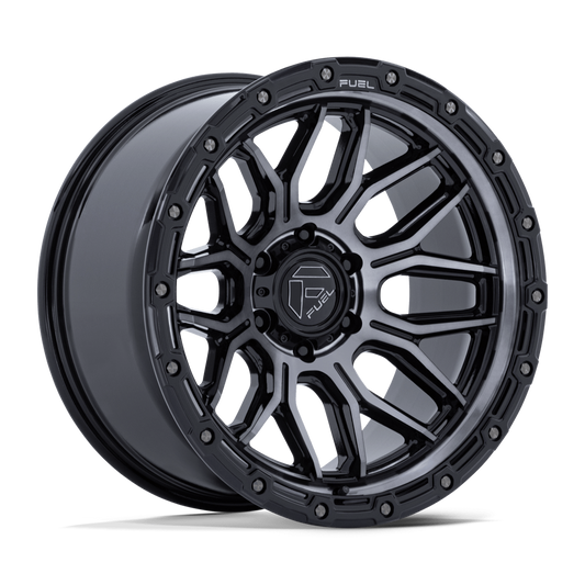 llantas fuel surge 17x9 6x139.7 -12 106.1 gloss black machined w/ gtcc - RunaX