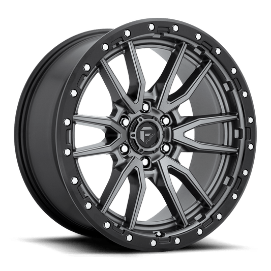 llantas fuel rebel 17x9 6x139.7 -12 106.1 matte gun metal black lip - RunaX