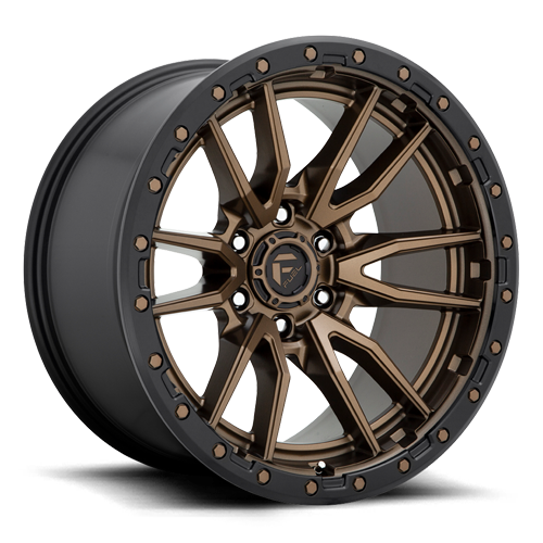 llantas fuel rebel 17x9 6x139.7 -12 106.1 matte bronze black lip - RunaX